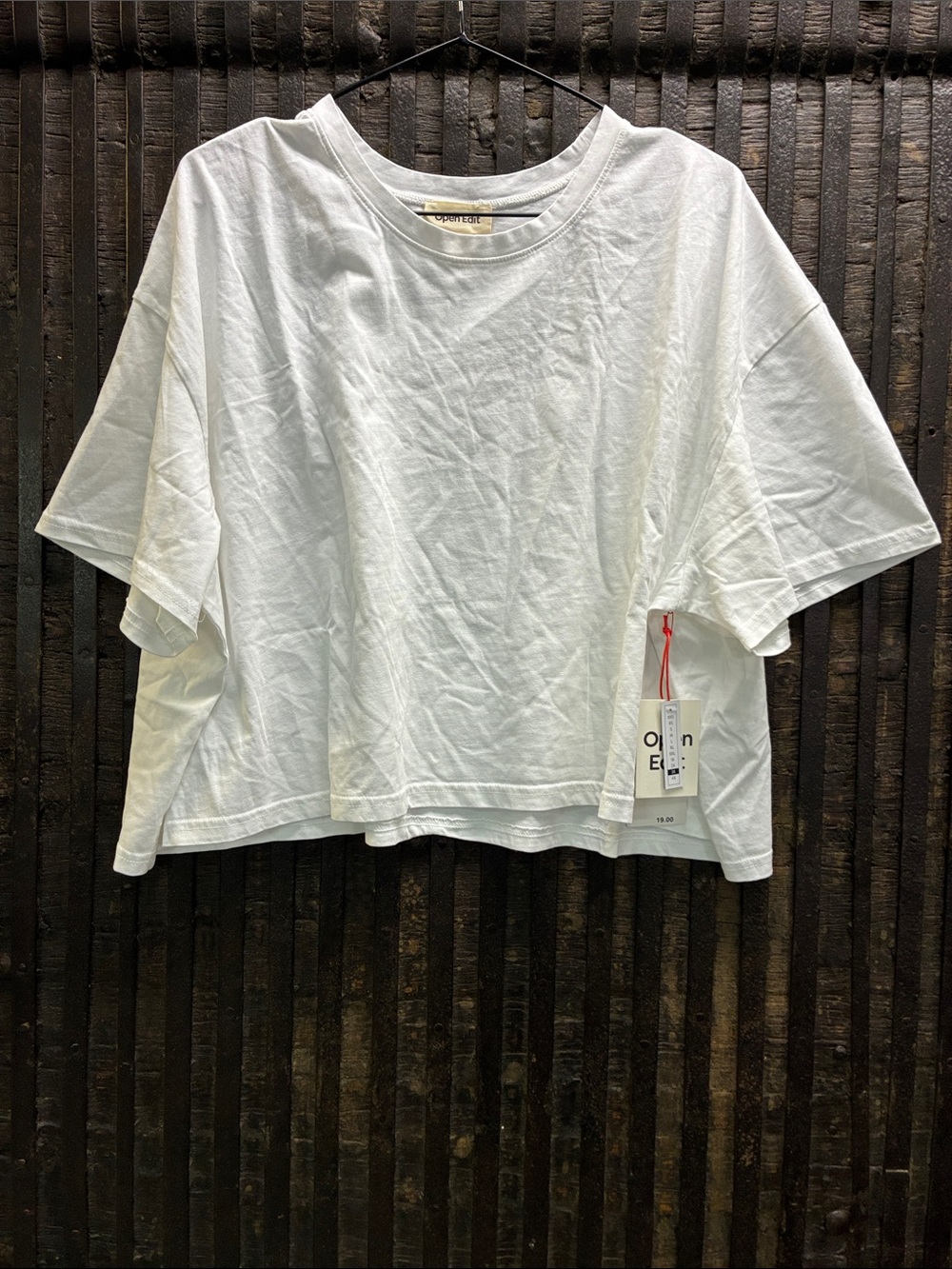 Open Edit White Crop Top